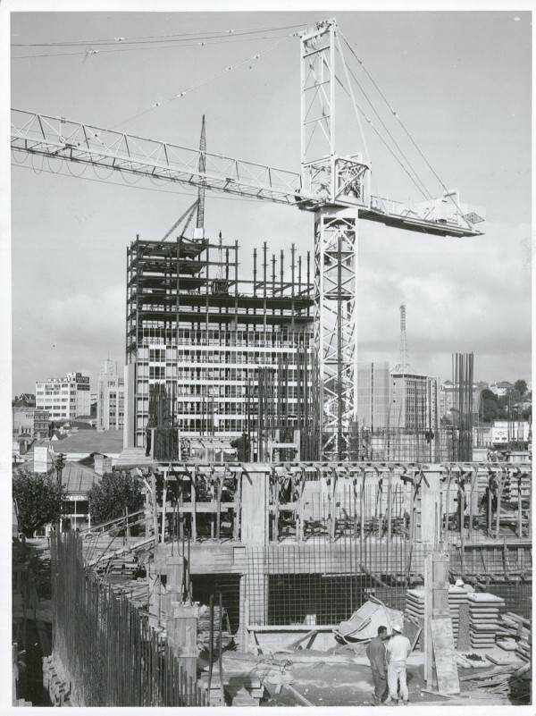 Construction of the police administration building in Auckland