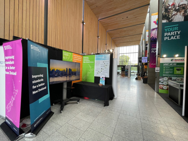 SNZ's booth ready to connect with delegates