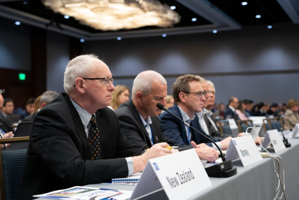 Peter Berry representing New Zealand during the General Assembly